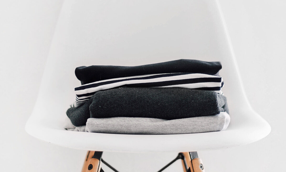 White Chair with Clothes